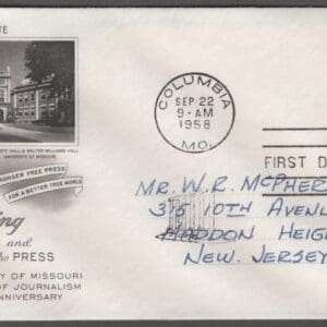 Scott# 1119 "FREEDOM OF THE PRESS" ARTCRAFT FIRST DAY COVER