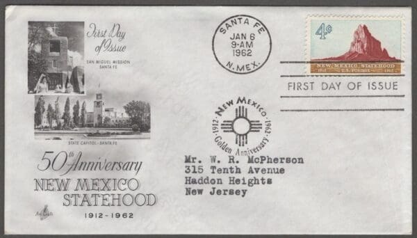 Scott# 1191 "NEW MEXICO STATEHOOD" ARTCRAFT FIRST DAY COVER