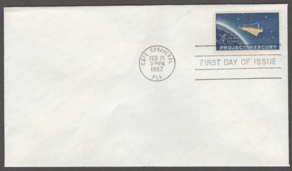 Scott# 1193 "PROJECT MERCURY" NO CACHET FIRST DAY COVER