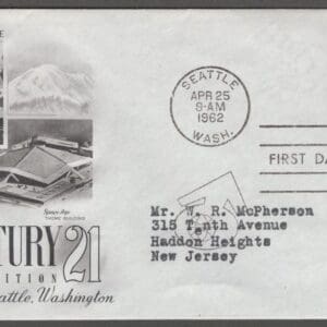 Scott# 1196 "SEATTLE FAIR" ARTCRAFT FIRST DAY COVER