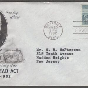 Scott# 1198 "HOMESTEAD ACT" ARTCRAFT FIRST DAY COVER