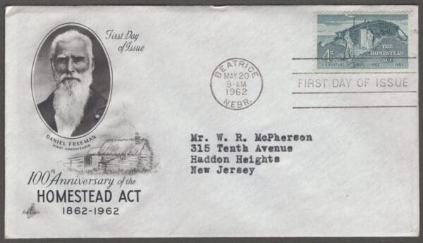 Scott# 1198 "HOMESTEAD ACT" ARTCRAFT FIRST DAY COVER