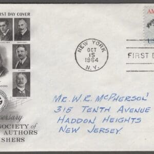 Scott# 1252 "AMERICAN MUSIC" ARTCRAFT FIRST DAY COVER