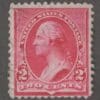 Scott# 220a "WASHINGTON" CAP ON LEFT 2, LITE CDS CANCEL, NICELY CENTERED