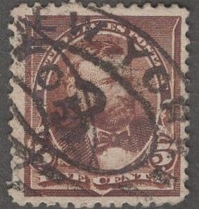 Scott# 223 "GRANT" WITH N.Y. DBL OVAL CANCELS, VERY NICELY CENTERED