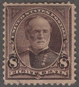 Scott# 225 "WILLIAM T SHERMAN" USED, BARELY CANCELED, NICELY CENTERED