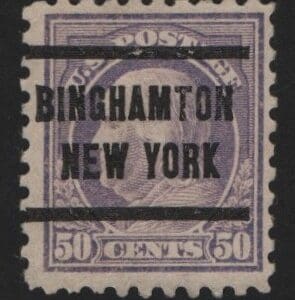 Scott# 440 FRANKLIN USED PERF 10, WITH A BINGHAMTON. NY PRECANCEL