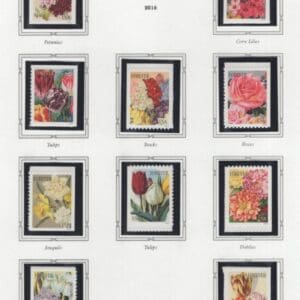 Scott# 5042-51b "BOTANICAL ART" MNH SINGLES SET (10) FROM BOOKLET PANE (10)