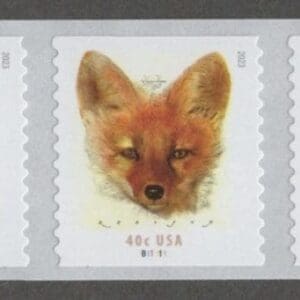 Scott# 5743 "RED FOX" MNH PNC (7) PLATE# B1111 WITH BACK NUMBER