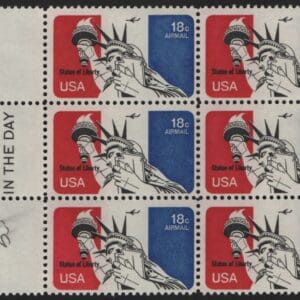 Scott# C87 "STATUE OF LIBERTY" MNH MAIL EARLY BLOCK (6)