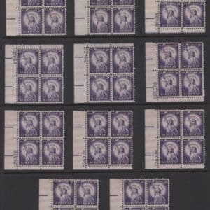 Scott# 1035c "STATUE OF LIBERTY" MNH DRY PRINTING PLATE BLOCK (4)