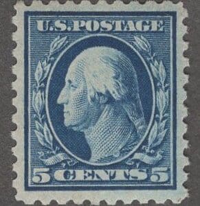 Scott# 466 "WASHINGTON" MINT FLAT PLATE PERF 10, BIG MARGINS