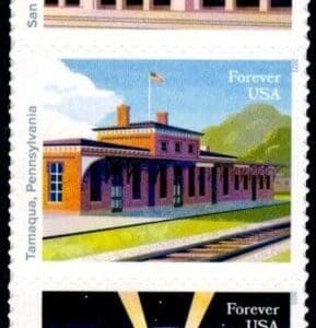 Scott# 5758-62 "HISTORIC RAILROAD STATIONS" MNH VERTICAL STRIP (5)