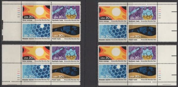 Scott# 2006-09 "KNOXVILLE WORLD'S FAIR" MNH MATCHED PLATE BLOCKS (4) SET