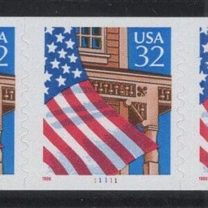 Scott# 2915A "FLAG OVER PORCH" MNH PNC5 P# 11111, NICELY CENTERED