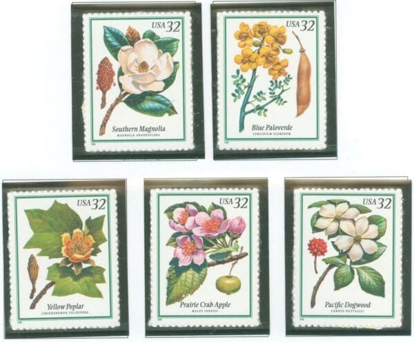 Scott# 3193-97 "FLOWERING TREES" SINGLES SET (5) MNH