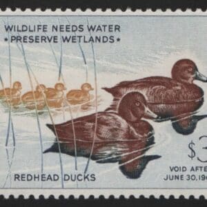 Scott# RW27 "DUCK STAMP" 1960 REDHEAD DUCKS MPH, NICELY CENTERED