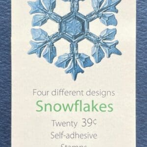 Scott# 4109-12 BK303 "SNOWFLAKES" UNEXPLODED BOOKLET (20) MNH