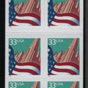 Scott# 3279a "FLAG OVER CITY" MNH PERF 9.8 BOOKLET PANE (10) P# 1111