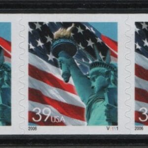 Scott# 3983 "LADY LIBERTY & FLAG" MNH DIE CUT 8.50 PNC7, PLATE# V1111