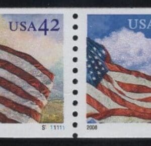Scott# 4228-31 "FLAGS" MNH PNC8 P# S1111111 WATER ACTIVATED VARIETY