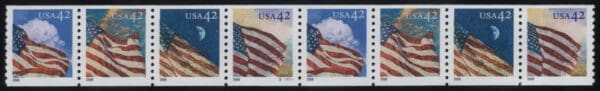 Scott# 4228-31 "FLAGS" MNH PNC8 P# S1111111 WATER ACTIVATED VARIETY