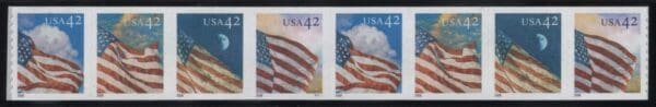 Scott# 4232-35 "FLAGS" MNH DIE CUT 9.5 PNC8 PLATE# P1111