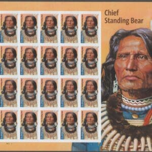 Scott# 5798 "CHIEF STANDING BEAR" MNH FULL SHEET (20)