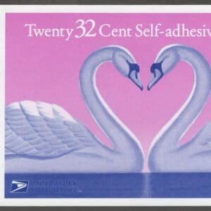 Alternative view of Scott# 3123a "LOVE SWANS" MNH S/A INTACT BOOKLET PANE (20)
