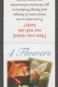 Scott# 3487-90 (3490b,c,d) (BK284) "LILIES" MNH 2001 DATE DOUBLE SIDED BKLET PANE (20) - Image 2