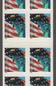 Scott# 3974a,b (BK300) "LADY LIBERTY & FLAG" UNEXPLODED BOOKLET (20) (2x4)+(2x6) P# S1111 - Image 2