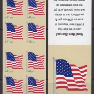 Scott# 4190a "FLAG" MNH DIE CUT 11.25 X 10.75 UNFOLDED BOOKLET (10) P# P11111