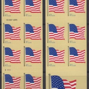 Scott# 4191a "FLAG" MNH DIE CUT 11.25 X 10.75 2 SIDED BOOKLET (20) P#S11111