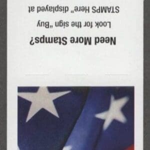 Scott# 4396a "US FLAG" MNH UNFOLDED BOOKLET PANE (10) PLATE # V1111 - Image 2