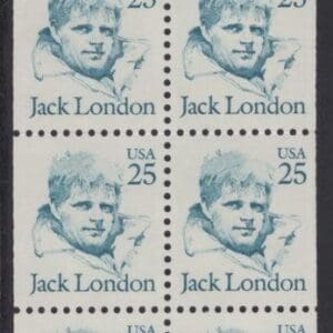 Scott# 2182a "JACK LONDON" MNH BOOKLET PANE (10) PLATE# 2