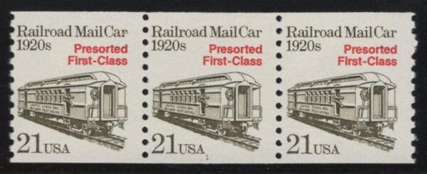 Scott# 2265 "MAIL CAR" TRANSPORTATION SERIES MNH PNC3 PLATE # 1