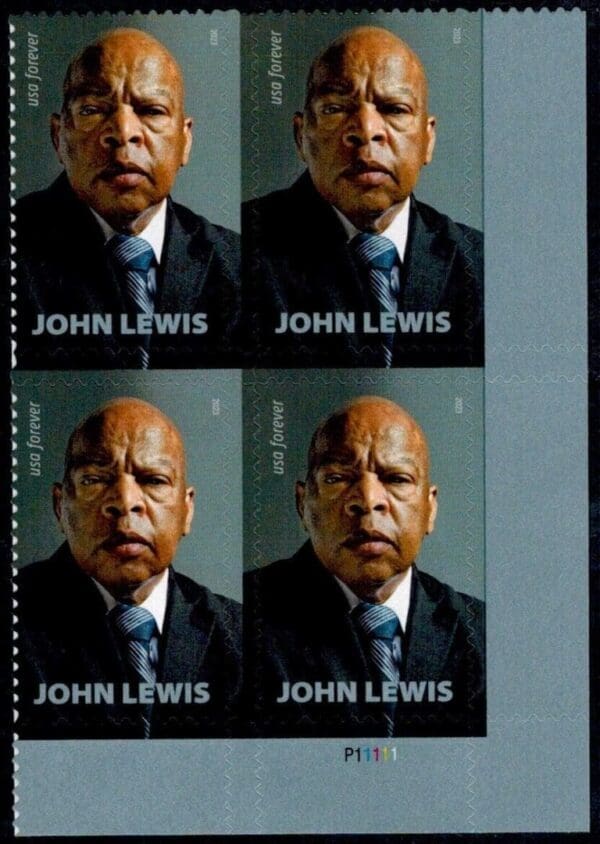 Scott# 5801 "JOHN LEWIS - POLITICIAN" MNH PLATE BLOCK (4)