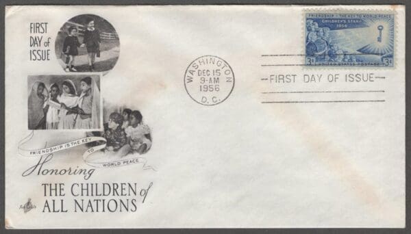 Scott# 1085 "CHILDREN OF THE WORLD" ARTCRAFT FIRST DAY COVER