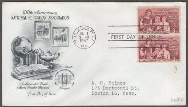 Scott# 1093 "SCHOOL TEACHERS" ARTMASTER FIRST DAY COVER