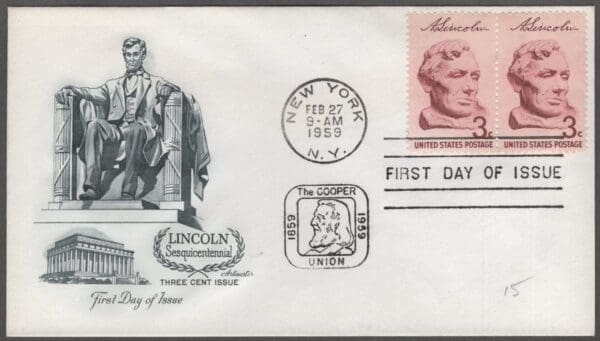 Scott# 1114 "BUST OF ABE LINCOLN" ARTMASTER FIRST DAY COVER