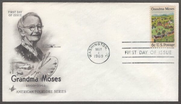 Scott# 1370 "GRANDMA MOSES" ARTCRAFT FIRST DAY COVER