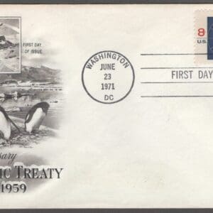 Scott# 1431 "MAP OF ANTARCTICA" ARTCRAFT FIRST DAY COVER