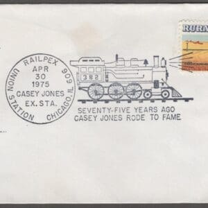 Scott# 1506 "RURAL AMERICA" ON COVER COMMEMORATING RAILPEX 75 YEAR ANIV.