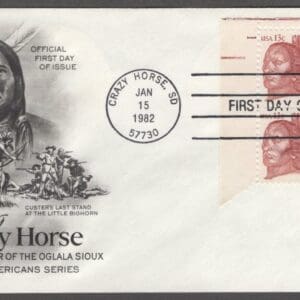 Scott# 1855 "CRAZY HORSE - AMERICAN INDIAN CHIEF" ARTCRAFT FIRST DAY COVER
