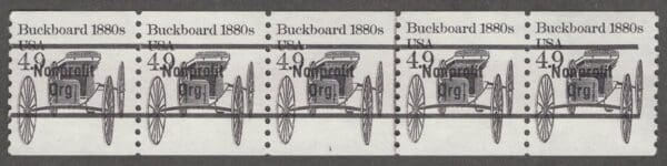 Scott# 2124a "BUCKBOARD" MNH PRECANCEL PNC5, PLATE #1, NICELY CENTERED