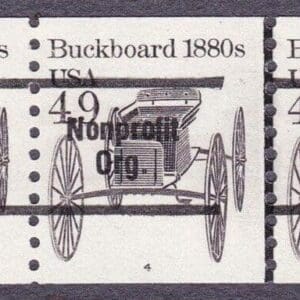 Scott# 2124a "BUCKBOARD" MNH PRECANCEL PNC5, PLATE # 4, NICELY CENTERED