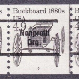 Scott# 2124a "BUCKBOARD" MNH PRECANCEL PNC5, PLATE # 6, NICELY CENTERED
