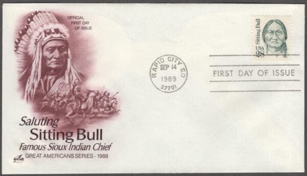 Scott# 2183 "SITTING BULL - INDIAN LEADER" ARTCRAFT FIRST DAY COVER