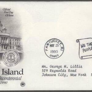 Scott# 2348 "RHODE ISLAND STATEHOOD" ARTCRAFT FIRST DAY COVER