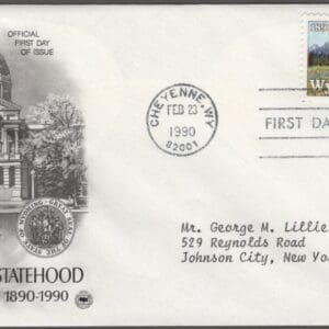 Scott# 2444 "WYOMING STATEHOOD 100 YEARS" ARTCRAFT FIRST DAY COVER